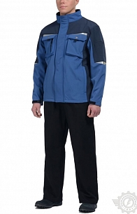 Куртка "Профи" ткань "Softshell" синий-темно-синий
