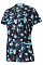 Блуза ЛИНДРЕД (Lindred) ОРИОН СТРЕЙЧ женская принт дантист, рукав короткий