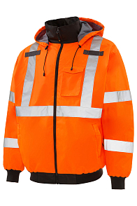 Куртка ЮНИОНВОРКВЕАР Хай-Вис (UNIONWORKWEAR Hi-Vis) Рефлектор демисезонная оранжевая