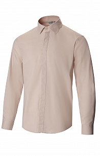 Рубашка мужская El-Risto без кармана beige (бежевая)