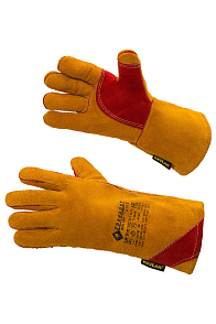 Краги спилковые утепленный ГРЕНАДЕР желтые