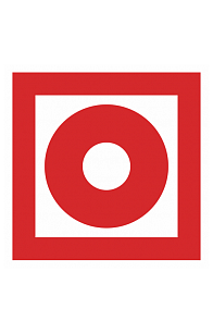 Знак "Кнопка включения установок (систем) пожарной автоматики" ( F 10 )