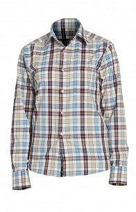 Рубашка в клетку HIPSTER (хипстер) plaid beige (шотландка бежевая)