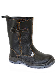 Сапоги кожаные для защиты от термических рисков электрической дуги СпецпошивТермо САП.001 черные