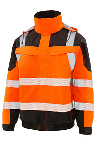 Куртка ЮНИОНВОРКВЕАР Хай-Вис (UNIONWORKWEAR Hi-Vis) Визибл демисезонная оранжевая