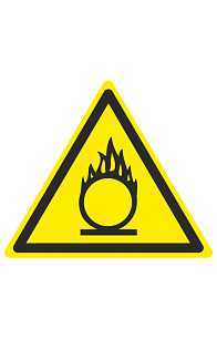 Знак "Пожароопасно. Окислитель" ( W 11 )
