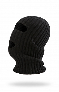 Шлем-маска трикотажная с прорезями черная