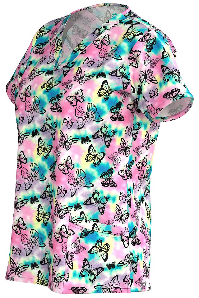 Блуза Эргофайв Актив (ERGOFIVE Active) EAJW02 женская принт яркие бабочки - butterflies_print_7_1280x1920
