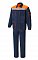 Костюм "Коммунальщик" темно-синий-оранжевый с СВП (СОП)  (эконом)