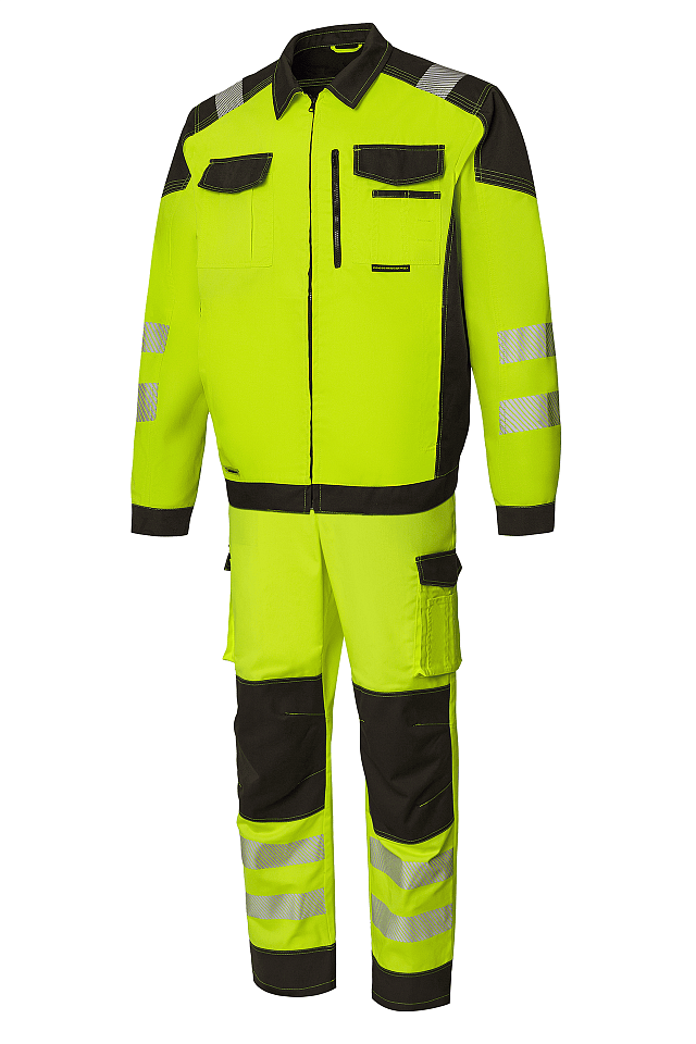 Костюм STATUS NEW (Статус) желтый/графит cо световозвращающими полосами - nazvaniya