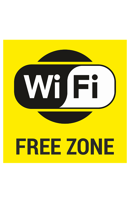 Знак "Wi-Fi free, жёлтый фон" - upload/resize_cache/iblock/868/500_783_1821712164bebe8964a3cb4f91f48bb72/znak_wi_fi_free_zhyoltyj_fon