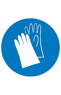 Знак "Работать в защитных перчатках" ( M 06 )