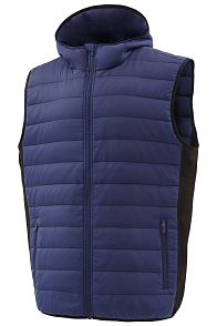 Жилет КОТПРОФИ СТРИТ (KOTPROFI STREET) стеганый с капюшоном т.синий