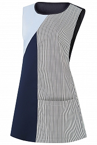 Фартук КЛИНПЛЕКС (CLINPLEX) ВИТА комбинированный полоска/т.синий/голубой