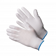 Перчатки нейлоновые с ПУ покрытием (упаковка 12 пар) белые