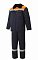 Костюм "Коммунальщик" зимний темно-синий-оранжевый с СВП (СОП)  (эконом)