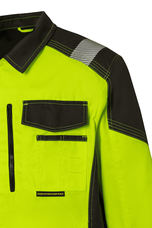 Костюм STATUS NEW (Статус) желтый/графит cо световозвращающими полосами - _6_