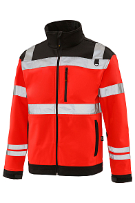 Куртка ЮНИОНВОРКВЕАР Хай-Вис (UNIONWORKWEAR Hi-Vis) Контраст демисезонная красная
