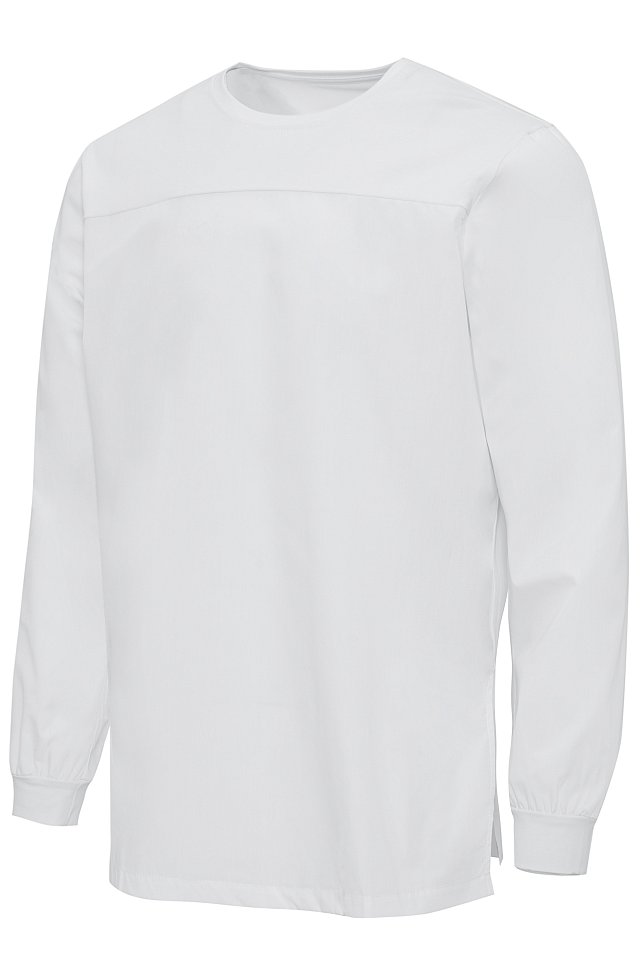 Блуза ЭЙЧ ЛАЙН Лайт комбинированная с длинным рукавом белая