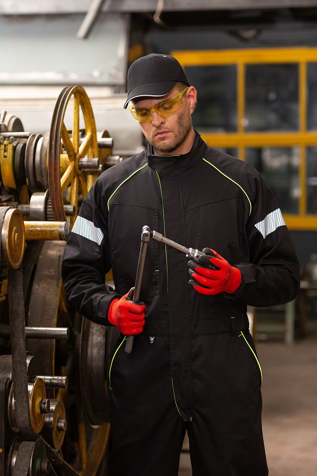 Перчатки нейлоновые с латексным покрытием (упаковка 12 пар) красные - sayt1