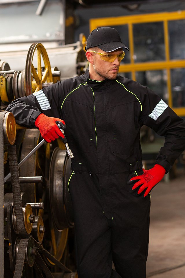 Перчатки нейлоновые с латексным покрытием (упаковка 12 пар) красные - sayt3