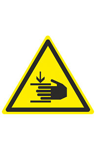 Знак "Осторожно. Возможно травмирование рук" ( W 27 )